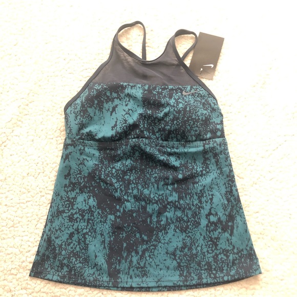 Women's Nike High-Neck Swim Tankini Top Bikini - Picture 4 of 7